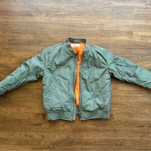 NWOT H&M size 6 to 8. Boys green bomber jacket.